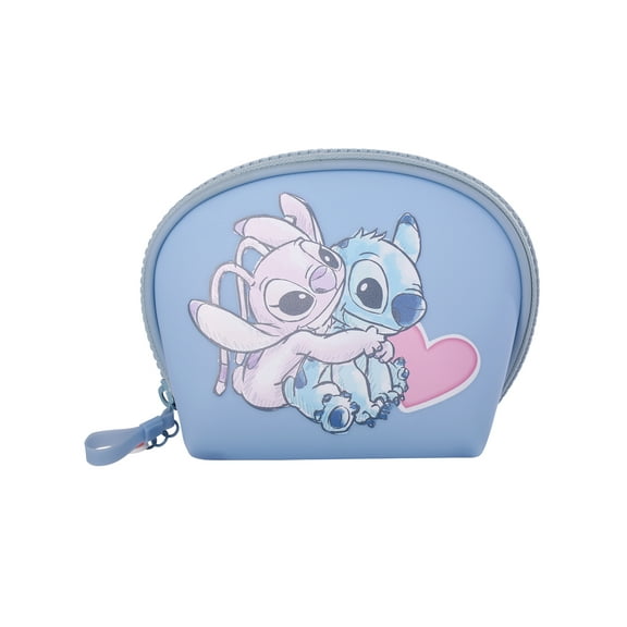 Disney Women's Stitch and Angel Blue Cosmetic Dome Travel Bag