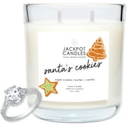 Jackpot Candles Christmas Cookies Candle with Ring Inside (Surprise Jewelry Valued at 15 to 5,000 Dollars) Ring Size 9