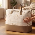 thumbnail image 5 of Quilt Storage Bag 85L Oxford Cloth with Zipper and Handles for Comforters, Blankets, Clothing, Moving, Travel, 5 of 6