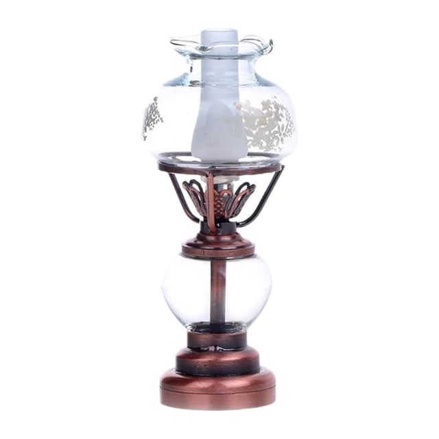 HILABEE Lampe de Table Miniature Maison de Poupée 1/12 Luminaire pour Bureau Chambre Rouge