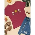 thumbnail image 3 of Daisies, Sun And Moon Art T-Shirt Women -Image by Shutterstock, Female 5X-Large, 3 of 4