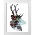 thumbnail image 1 of Ogren, Sarah 25x32 White Modern Wood Framed Museum Art Print Titled - Floral Deer, 1 of 4