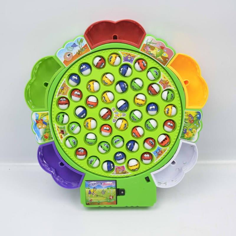 Kids Electric Musical Fishing Toy with 45 Fishes Pretend Role Play Toy 