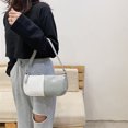 thumbnail image 1 of Bolsa Punk Hit Color Underarm Tote Bag Mujeres Charol PU Shoulder Purse (Blanco) Likrtyny Para Estrenar, 1 of 9