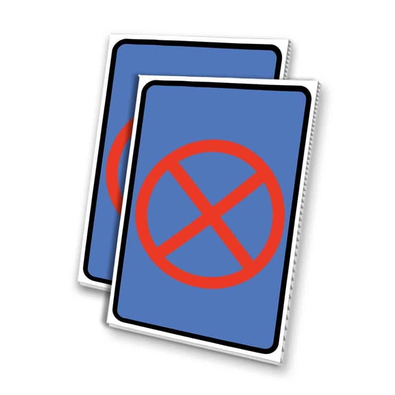 No Stopping (24" X 36") 4mm Corrugated Plastic Panel, Graphics Applied To 1 Side (Pk of 2)