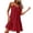 Red, variant on Hvogkswy Spaghetti Strap Dresses for Women, Solid Color Sleeveless Ruched Mini Dresses Comfy Loose FLowy Summer Hawaiian Beach Vacation Dresses