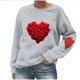 thumbnail image 3 of RKSTN Women's Valentine's Day Sweatshirts Oversized Crewneck Valentines Heart Graphic Print Hoodless Sweatshirt Womens Casual Plus Size Round Neck Loose Comfy Sweatshirt Fall Spring Clothes, 3 of 6