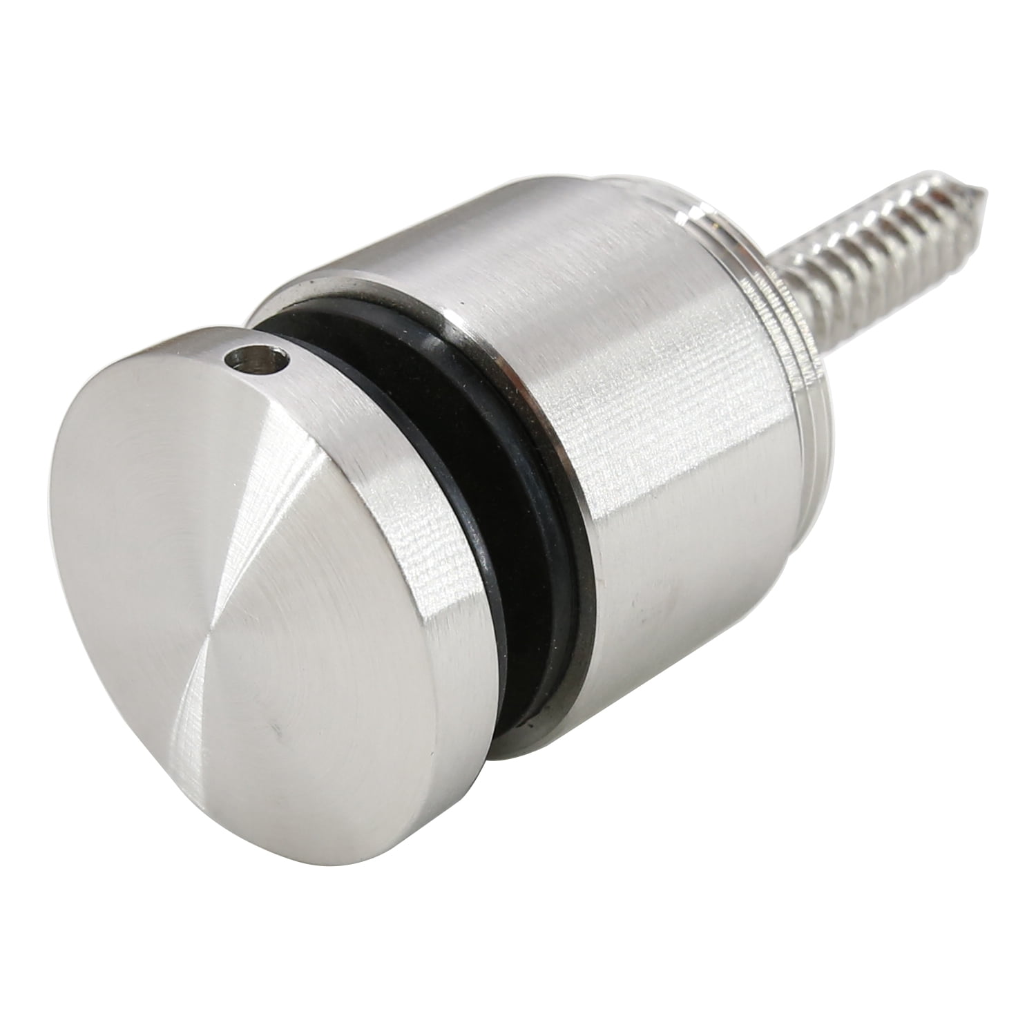 Stainless Steel 316 Grade 1-31/32 in (50mm) Diameter Adjustable Glass Standoff, 1-3/16 in Projection, Brush Finish, SO-30S, 4 Pieces