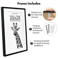 thumbnail image 5 of Americanflat 20x28 Picture Frame with Polished Plexiglass with 16x24 Mat Display Photo Soho Collection - Black, 5 of 8