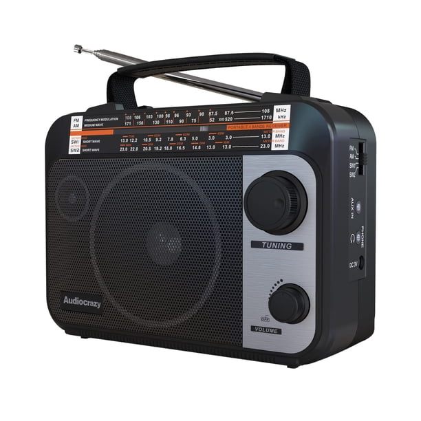 Radio Audiocrazy AM/FM/SW1-2 multibanda con altavoz grande