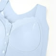 thumbnail image 4 of Bras, Women'S Wireless Lace Front Button Vest-Style Comfort Bra With Extended Underband Support For Everyday Wear Stretch Bras 38 Dd Women Fall Clothing Long Sports Bra (40, Light Blue) ZMTing, 4 of 4