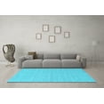 thumbnail image 3 of Ahgly Company Indoor Rectangle Solid Light Blue Modern Area Rugs, 7' x 10', 3 of 4