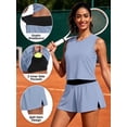thumbnail image 3 of NELEUS Womens High Waist 2 in 1 Athletic Shorts for Running Workout Activewear Shorts with Multifunction Pockets,Blue,US Size L, 3 of 11