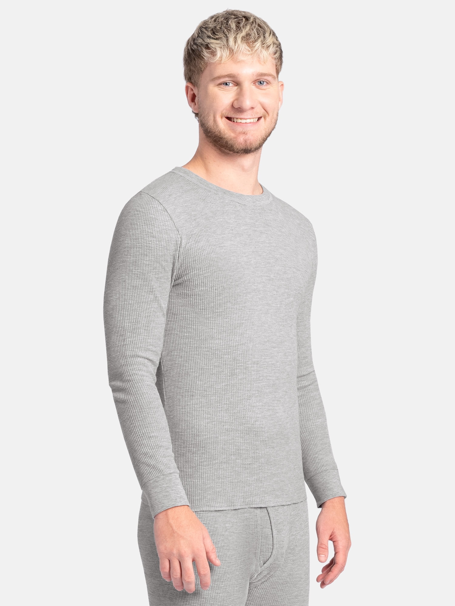 Fruit of the Loom Men's Slub Waffle Thermal Underwear Crew Top, Sizes S-5XL