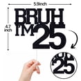 thumbnail image 2 of Brocha negra con purpurina ZACHAKO para decoración de tartas I'm 25 Happy 25th, 2 of 7