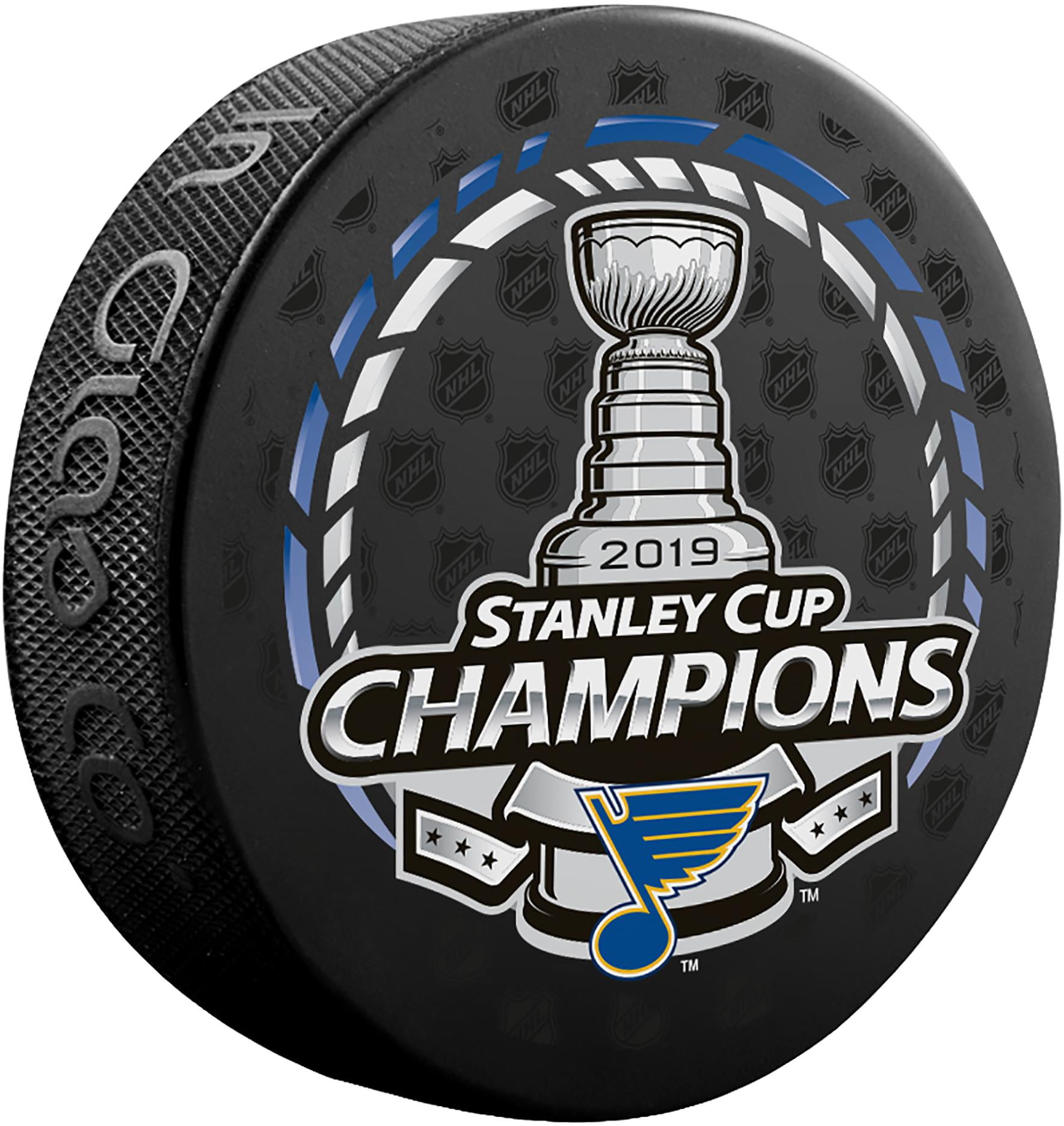 Louis Blues Autographed 2019 Stanley Cup Final Dueling Match-Up Logo Hockey Puck Fanatics Authentic Certified David Perron St 