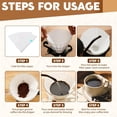 thumbnail image 3 of 200 Count #1 Cone Coffee Filters, Disposable Natural Unbleached Paper Filters for V60 Pour Over and Drip Coffee Makers, 1-2 Cup, Suitable for Home and Coffee Shop Use, 3 of 8