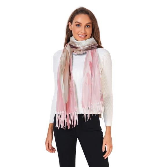 Winter Scarves for Women Bulldog Lying Down Fashion Pashmina Shawl Wraps Long Blanket Scarf for Fall Spring