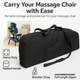 thumbnail image 3 of Premium Portable Massage Chair Carrying Case – Heavy-Duty Nylon Travel Bag with Zipper Closure & Dual Handles – Fits Most Folding Massage Chairs – Black, 3 of 6