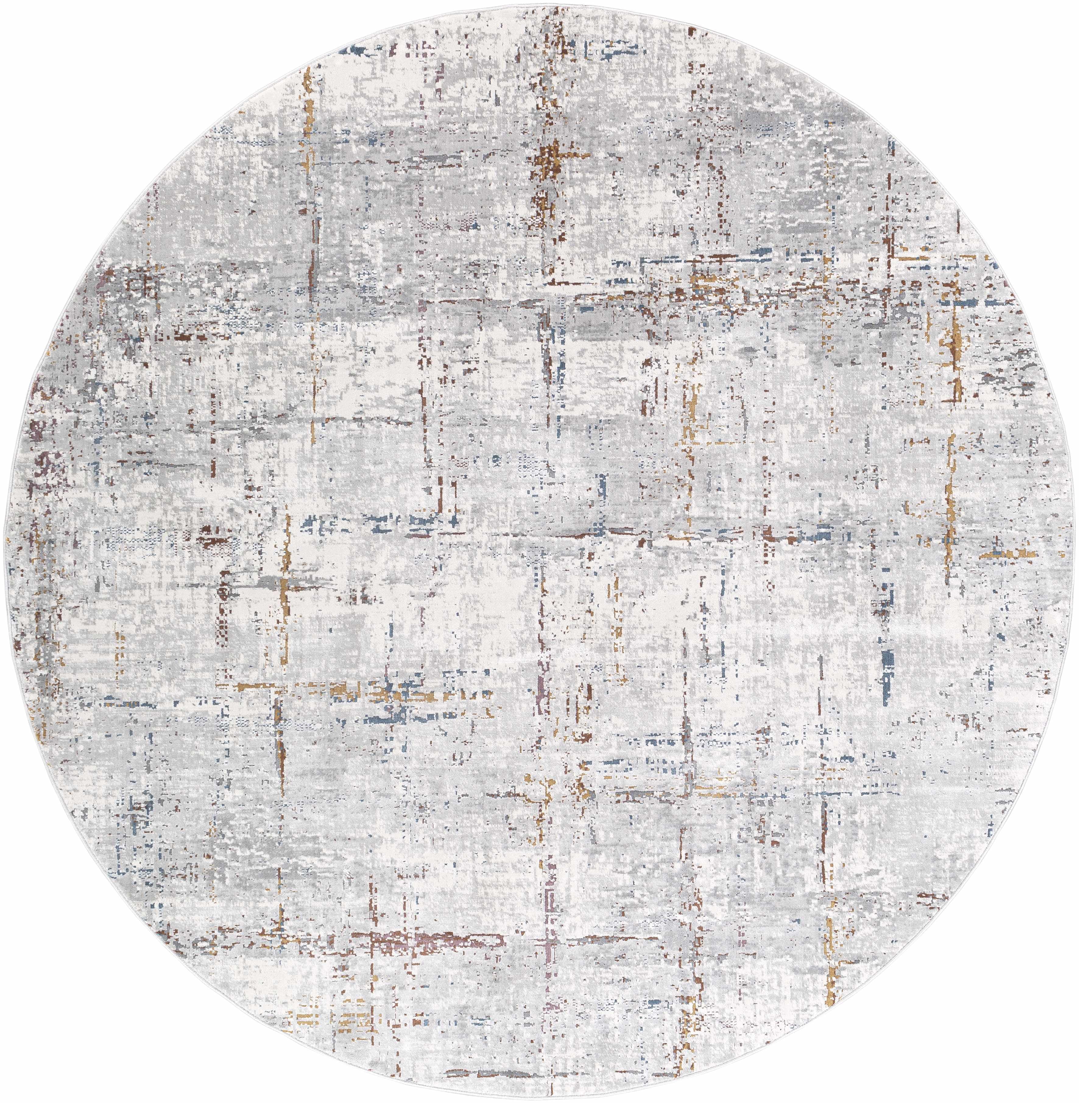 Hauteloom Concordia Contemporary Abstract Living Room Bedroom Dining Room Area Rug - Modern Distressed Bohemian Neutral Carpet - Gray, Beige, Orange, Red - 2'7" x 5'