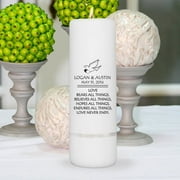 Personalized Wedding Unity Candle - Personalized 3"x 9" Candle