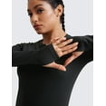 thumbnail image 4 of CRZ YOGA Seamless Long Sleeve Shirts for Women Workout Athletic Running Yoga Tops Breathable Tshirt, 4 of 5