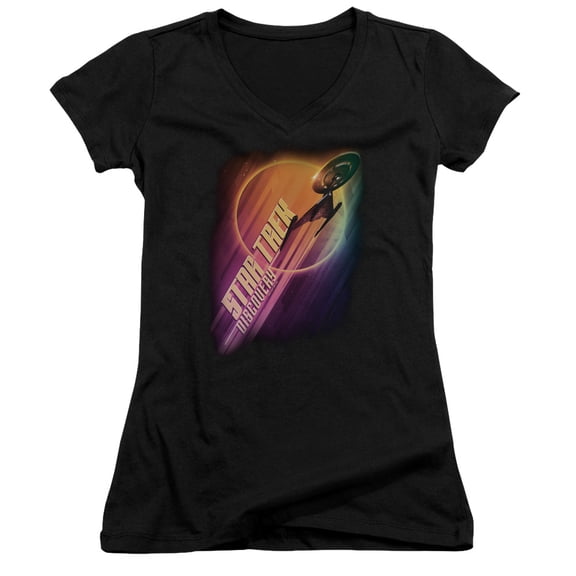 Star Trek Discovery Discovery Ascent Junior Women's V-Neck T-Shirt Black