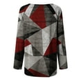 thumbnail image 5 of AOOCHASLIY Tops Clearance Womens Fashion Casual Socket Geometry Printed Long Sleeve Round-Neck Tops, 5 of 5
