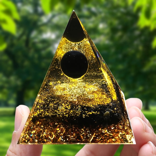 Pirámide de orgón piedras naturales amatista peridoto cristal generador de energía curativa Hugtrwg Para estrenar