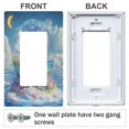 thumbnail image 3 of Yayeee Rocker Switch Wall Plate 2-Gang 4.7"x4.6" Home Decorative Outlet Cover, Crystal Ocean, 3 of 6
