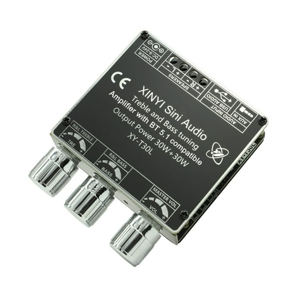 Módulo amplificador potencia digital XY-T30L 30W*2 con ajustes graves altos y bajos