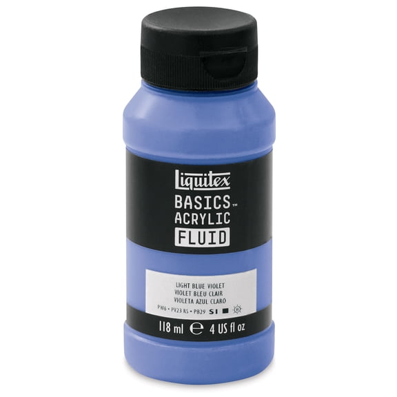 Liquitex BASICS Acrylic Fluid, 118 mL Bottle, Light Blue Violet
