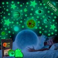 thumbnail image 2 of Estrellas que brillan en la oscuridad, estrellas brillantes para el techo, calcomanías de pared de estrellas, sistema solar, espacio, galaxia, planetas, pegatinas de pared para niños, decoraciones, 2 of 4