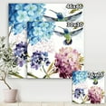 thumbnail image 3 of Designart 'Humming bird Blue Cottage Flower' Farmhouse Canvas Artwork, 3 of 3