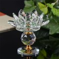 thumbnail image 2 of Candelero de cristal perfecl Portaves de Té de Loto Decoración Altura 11.5cm, 2 of 7