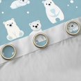 thumbnail image 4 of Feelyou Cute Polar Bear Curtains Pack of 2 (42x84 Each), Kawaii Animal Lover Curtains Blackout, Blue Cartoon Theme Bedroom Curtains, Blackout Curtains Room Decor, 4 of 6