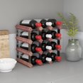thumbnail image 2 of Botellero VidaXL de madera maciza de pino marrón para 12 botellas, 2 of 9
