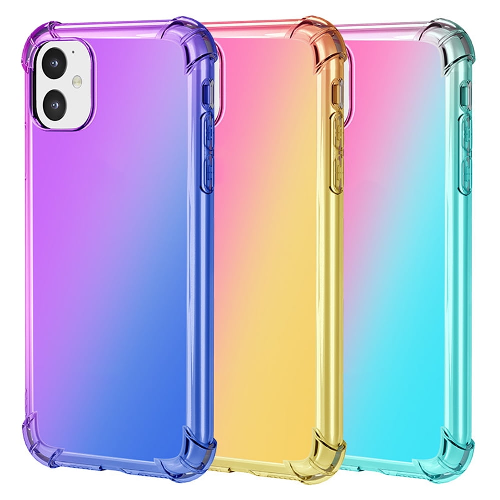 Naierhg Gradient Color TPU Phone Case Protective Cover for iPhone 11/11