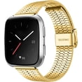 thumbnail image 1 of GFDYREE Compatible avec Fitbit Versa & Versa 2 Bracelets Métalliques pour Hommes Femmes, Bracelet en Acier Inoxydable avec Strass Cristal et Outils, Sangle de Bracelet Ajustable pour Montre Intelligente Versa/Versa 2, 1 of 6