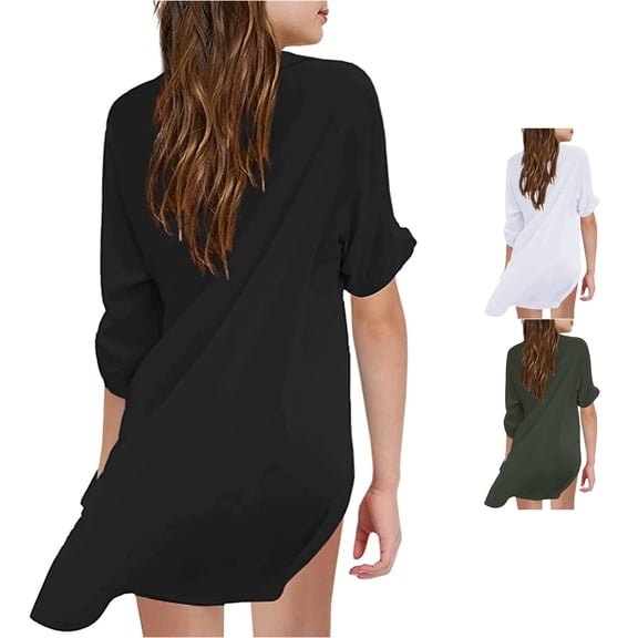 Gunia Girls T-Shirts Stylish Little Girl'S Kids Swimsuit Beach Cover Up Chiffon Shirt Bikini Beachwear Bathing Suit Beach Dress Swim Coverup Tops Tee Black 12-13 Years