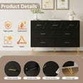 thumbnail image 4 of YouTrend 7 Drawer Dresser,Adult Dresser with Golden Legs & Handles,Wooden Chest of Drawer, for Bedroom Living Room,Black, 4 of 10
