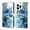 Blue, variant on Case For iPhone 16 Plus Crystal Material Painted Pattern With Multi-Card Holder Bills Slot, PU Leather Magnetic Wallet Case,Blue,For iPhone 16 Plus