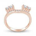 thumbnail image 6 of AFFY White Cubic Zirconia Womens Anniversary Ring Guard Wrap Enhancer 14K Rose Gold Over Sterling Silver, 6 of 8