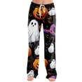 thumbnail image 2 of Halloween Pajama Pants Women Print Lounge Pants for Women, Soft Pj Pants Comfy Elastic Waist Sleepwear, Womens Halloween Pj Pants, Cozy Pajama Pants for Fall & Holiday, 2 of 5