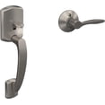 thumbnail image 1 of Front Entry Handleset with Left Handed Delfayo Door Lever Lower Half Grip  Satin Nickel, 1 of 7