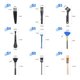 thumbnail image 5 of 10 unids/set Kit de limpieza de cepillo para polvo antiestático portátil para teclado de ordenador limpiador de espacio pequeño limpiadores de PC, 5 of 5