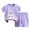 R/4810Purple, variant on Vividxx Girls Summer Outfits Sets O-Neck Short Sleeve T-Shirt And Shorts Outfits Sets Casual Toddler Clothes For 1-7 Years Old Comfortable Playwear Solid Color Lovely Dailywear