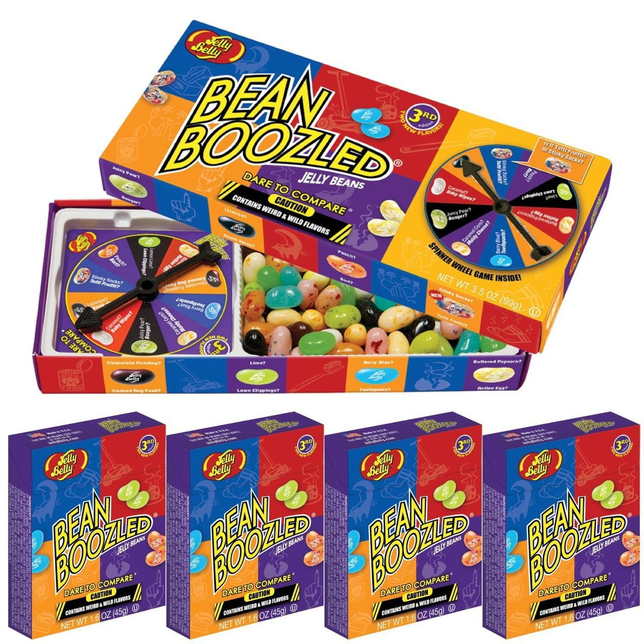 Jelly Belly BeanBoozled Bean Game Box And 4 Pack Beans.