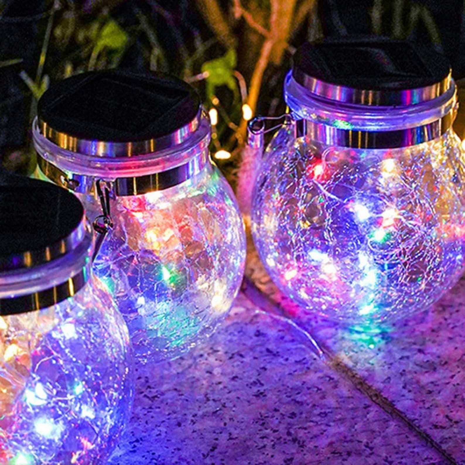 EpicGadget Solar Lantern Multicolor, Solar Powered Jar Light
