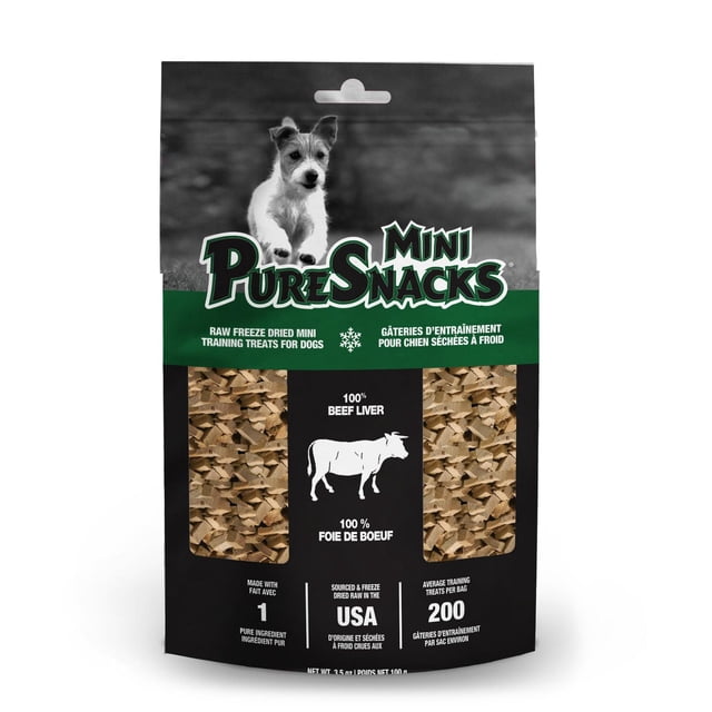 Mini-PureSnacks Freeze Dried Trainers, Beef Liver, 100g